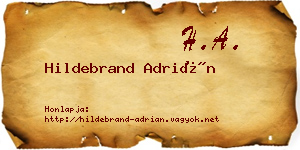 Hildebrand Adrián névjegykártya